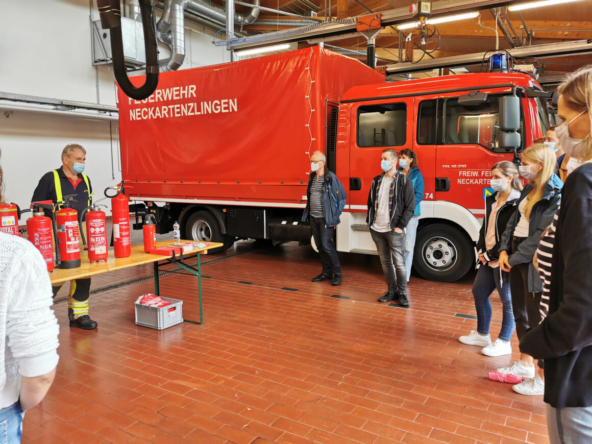 Feuerlöschtraining mit der FFW Neckartenzlingen