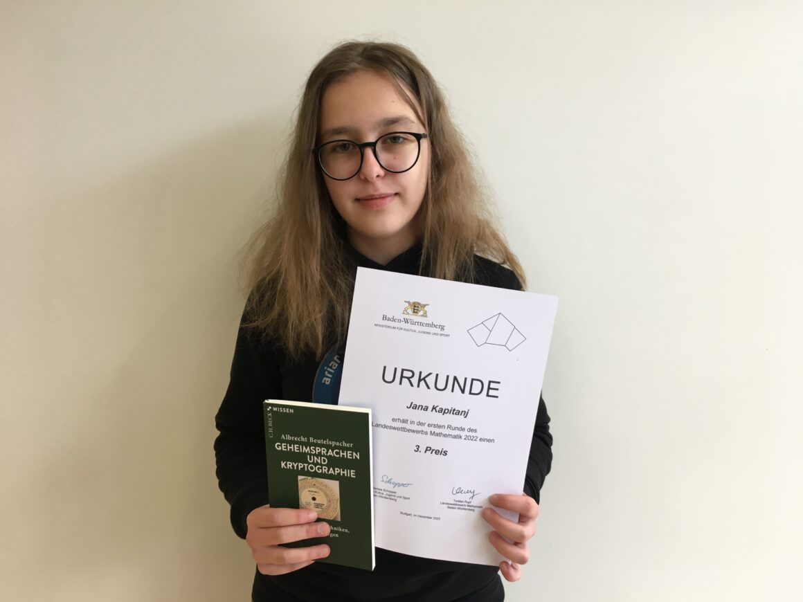 jana_mathe Preisträgerin „Landeswettbewerb Mathematik“ – Herzlichen Glückwunsch!