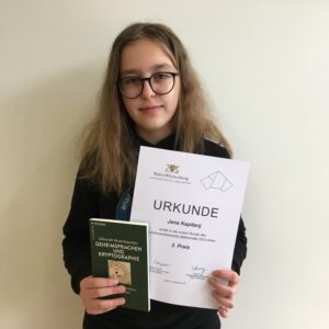 Preisträgerin “Landeswettbewerb Mathematik” – Herzlichen Glückwunsch!